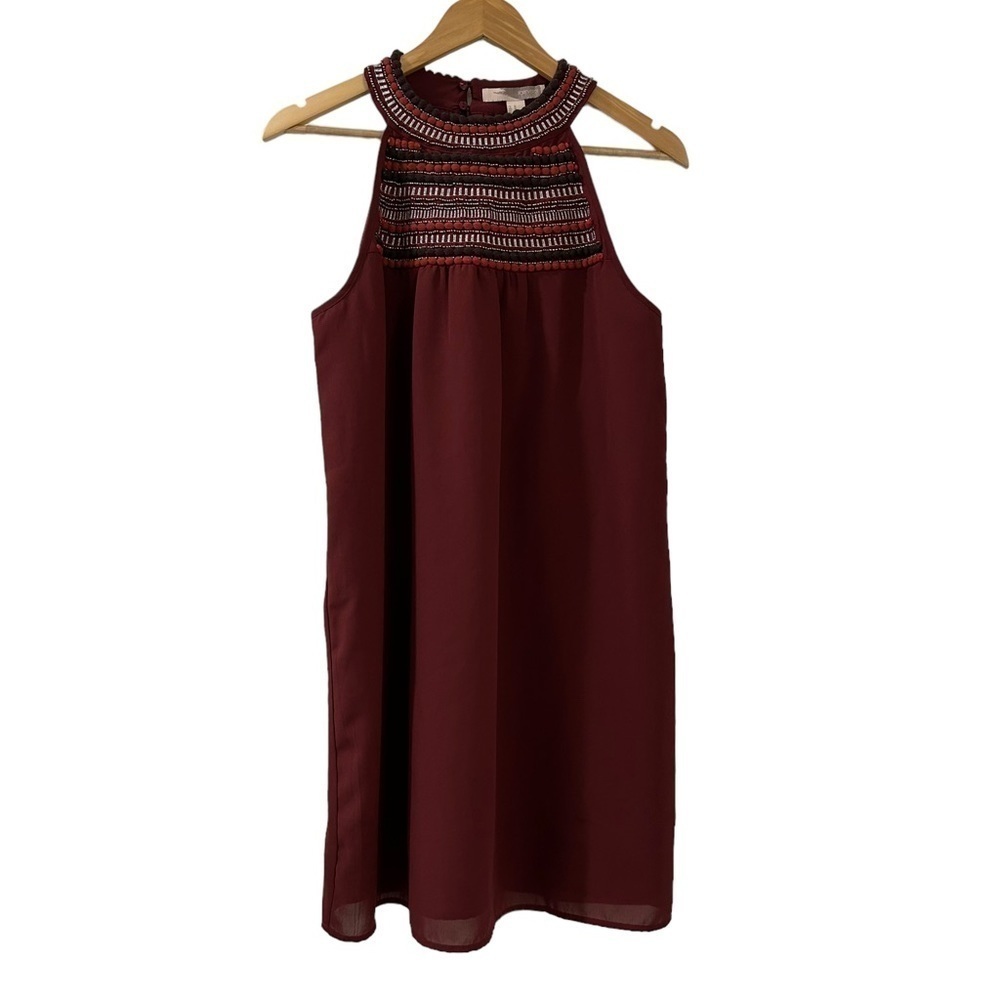 Forever 21 Burgundy Midi Dress Boho Open Back Medium
